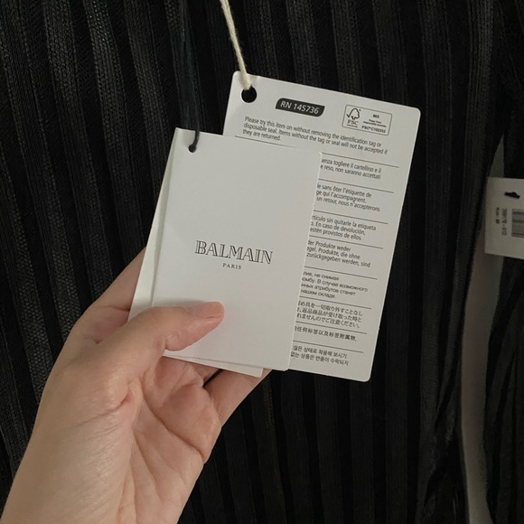100% Authentic Balmain Stripped Body Suit BNWT - Picture 13 of 16
